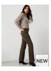 Leopar Desenli Düşük Bel Kot Pantolon