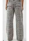 Leopar Desenli Düşük Bel Kot Pantolon