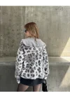 Leopar Yumoş Kapüşonlu Ceket