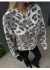 Leopar Yumoş Kapüşonlu Ceket