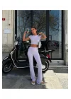 Lila Belden Katlamalı Mikro Takım