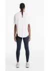 Modal Lazer Kesim Beyaz T-Shirt