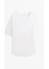 Modal Lazer Kesim Beyaz T-Shirt