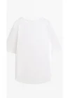 Modal Lazer Kesim Beyaz T-Shirt