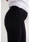 Siyah Düşük Bel İspanyol Paça Pantolon – Flare Stil