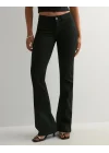 Siyah GRJ Women Bootcut Pantolon