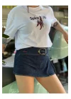 Spice It Up Oversize Beyaz Baskılı Unisex Biber Desenli T-Shirt