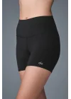 Tayt Şort Unisex Siyah Likralı Yoga Spor & Günlük Kombin