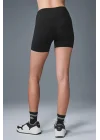 Tayt Şort Unisex Siyah Likralı Yoga Spor & Günlük Kombin