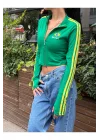 Brasil Baskılı Fermuarlı Sweatshirt