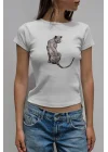 VibeGaia Leopar Silüet Baskılı T-shirt