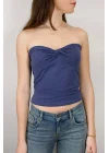 y2k Büzgülü Crop Top Subd