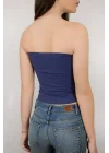 y2k Büzgülü Crop Top Subd