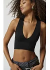 y2k Derin V Yaka Seamless Crop