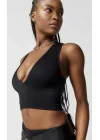 y2k Derin V Yaka Seamless Crop
