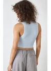 y2k Derin V Yaka Seamless Crop