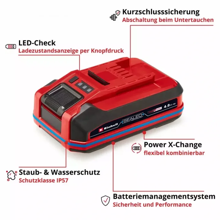 Einhell Power X-Change Plus Sealed Akü 18V 4Ah
