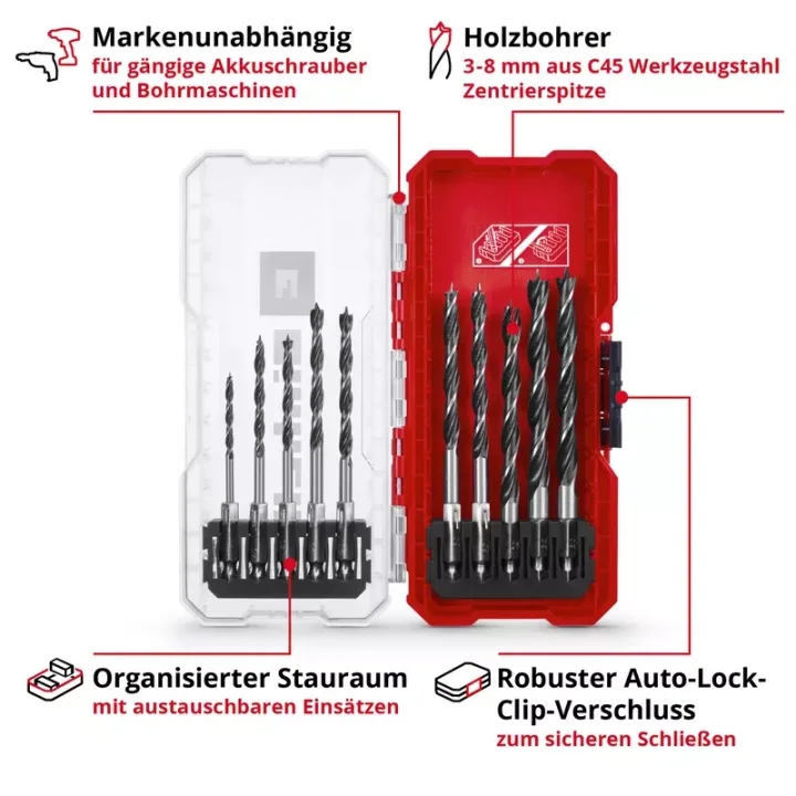 Einhell S-CASE 10 Parça Ahşap Uç Seti