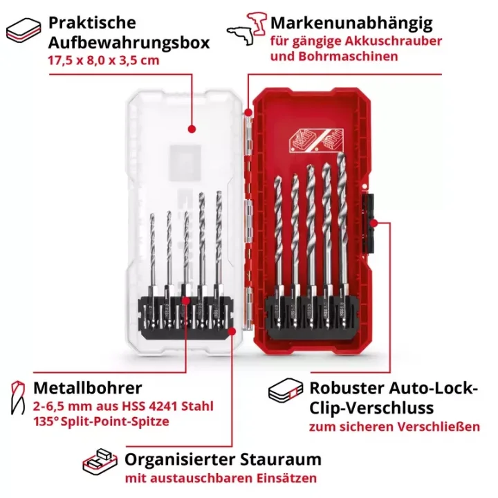 Einhell S-CASE 10 Parça Metal Uç Seti
