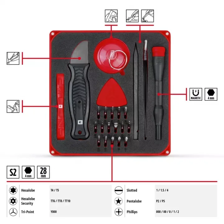 Einhell 28 Parça Hassas Bits Set
