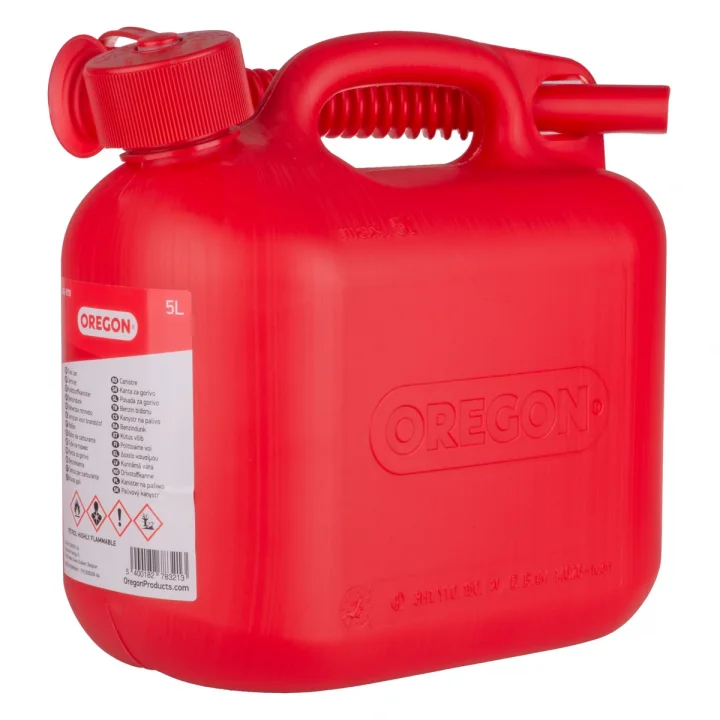 Oregon 5lt Kırmızı Benzin Bidonu