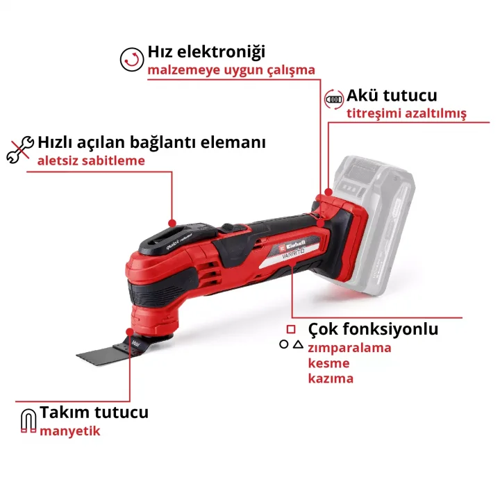 Einhell VARRITO Akülü Raspalama Makinesi