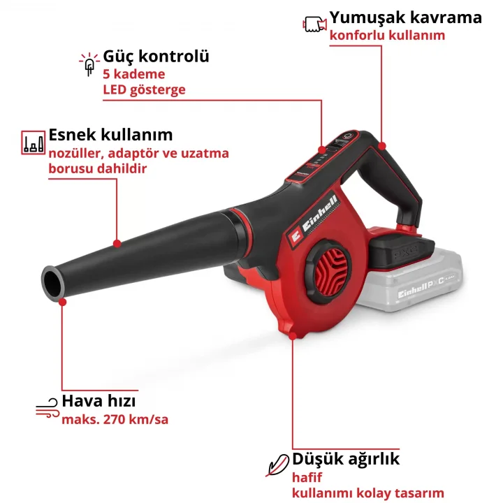 Einhell TE-CB 18/270 Li - Solo Akülü Üfleme Makinesi