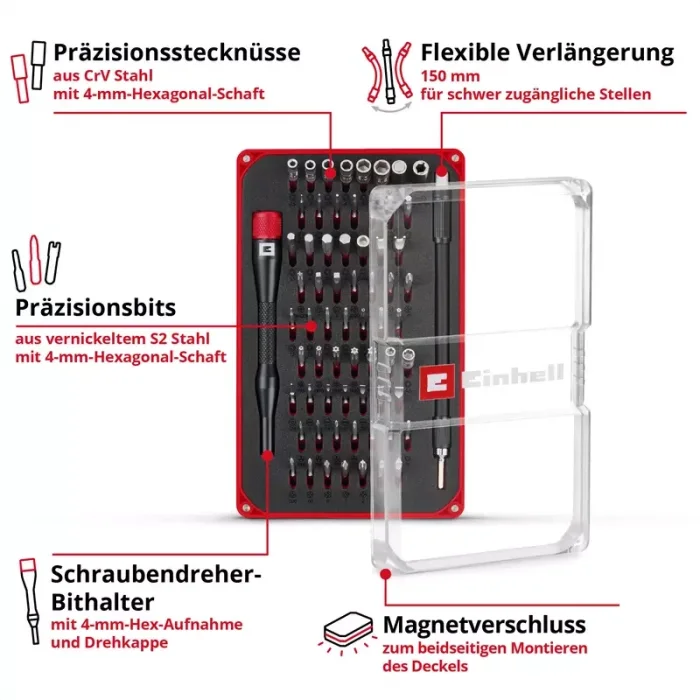 Einhell 66 Parça Hassas Bits Set