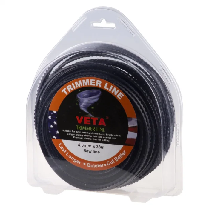 Veta Pro 4.0mm Misina Siyah Tırtıklı 32m