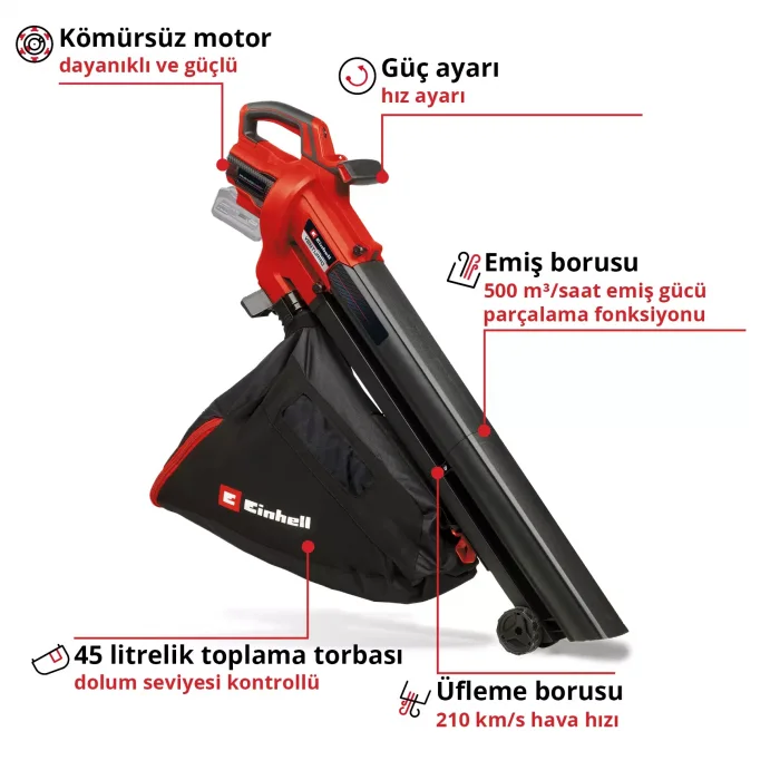 Einhell VENTURRO 18/210 Akülü Yaprak Toplama