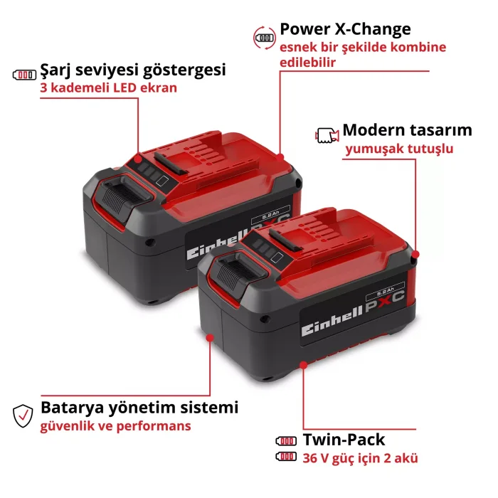 Einhell Power X-Change Twinpack Akü 2x5.2Ah
