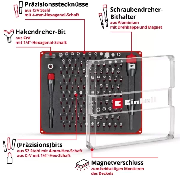 EINHELL HASSAS BİTS SET 114 PARÇA 49115040