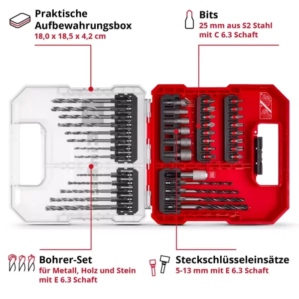 EINHELL L-CASE 40 PARÇA UÇ SETİ 49109053