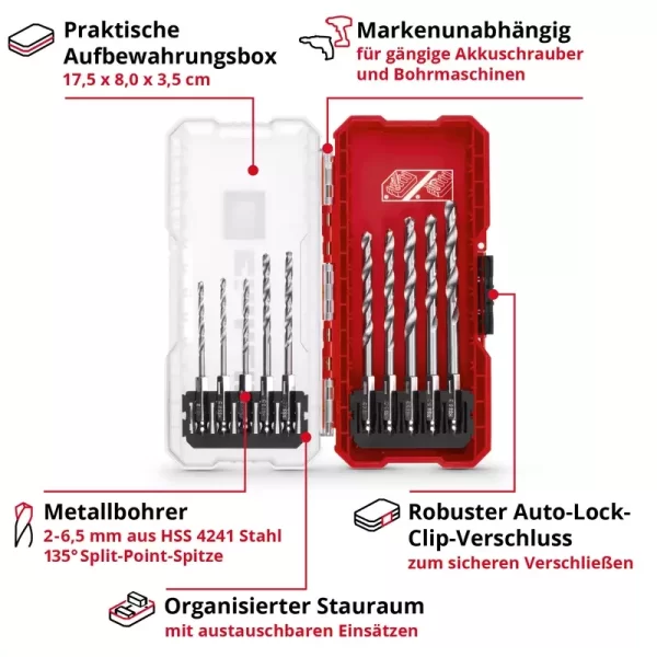 EINHELL S-CASE METAL DELME UÇ SETİ 10 PARÇA 49108723