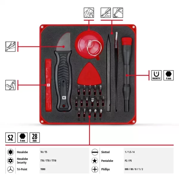 EINHELL HASSAS BİTS SET 28 PARÇA 49115020