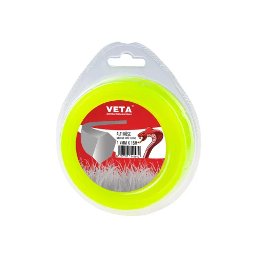 Veta Pro 1.7mm Misina Sarı Altıgen 15m