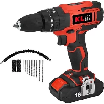 KLECO KE18DM-20DB AKÜLÜ DARBELİ MATKAP 18V 2x2.0AH