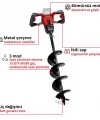 Einhell GP-EA 18/150 Li BL-Solo Akülü Toprak Burgu Makinesi