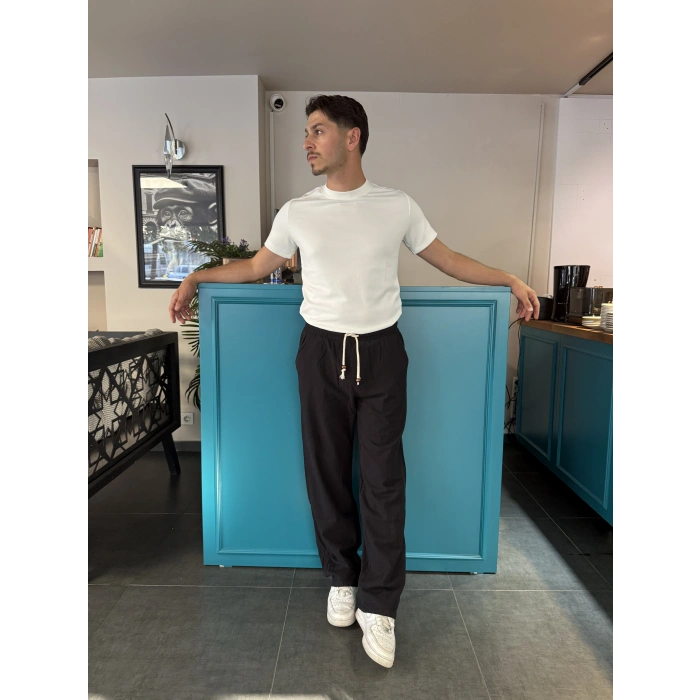Baggy Keten Basic Pantolon