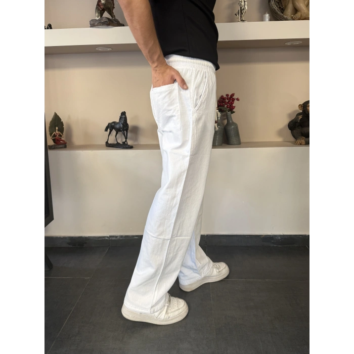 Baggy Keten Basic Pantolon