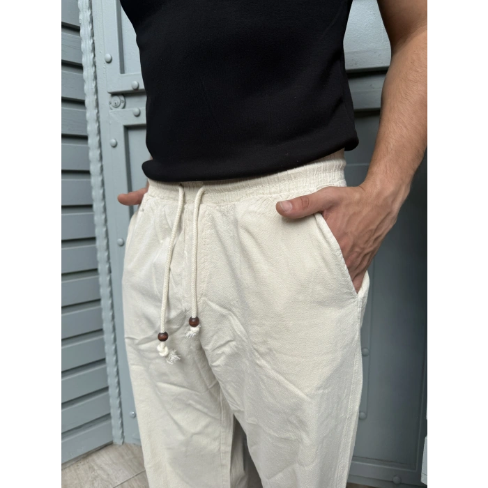 Baggy Keten Basic Pantolon
