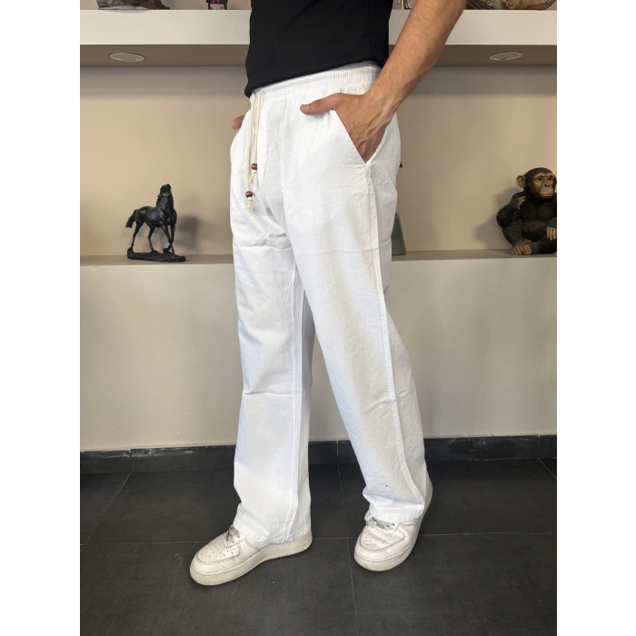 Baggy Keten Basic Pantolon