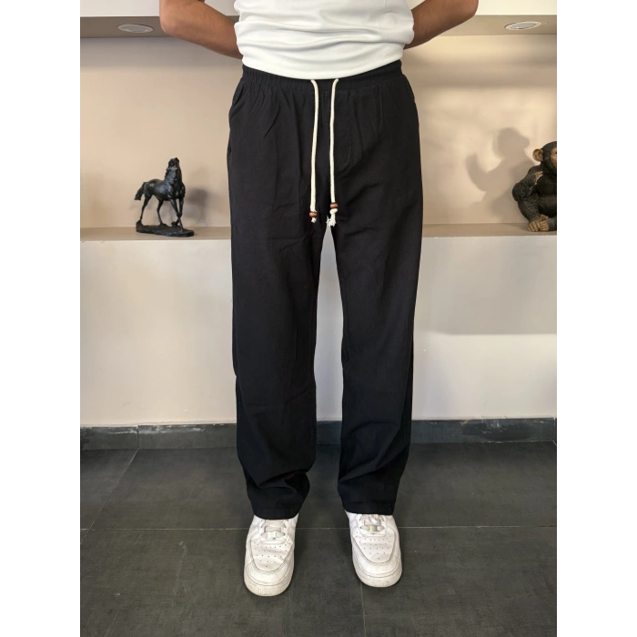 Baggy Keten Basic Pantolon