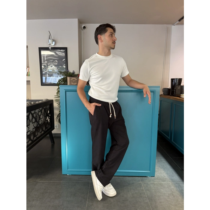 Baggy Keten Basic Pantolon