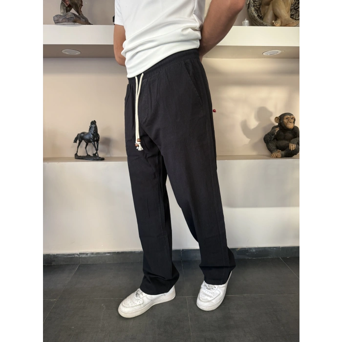 Baggy Keten Basic Pantolon