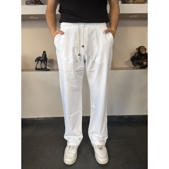 Baggy Keten Basic Pantolon