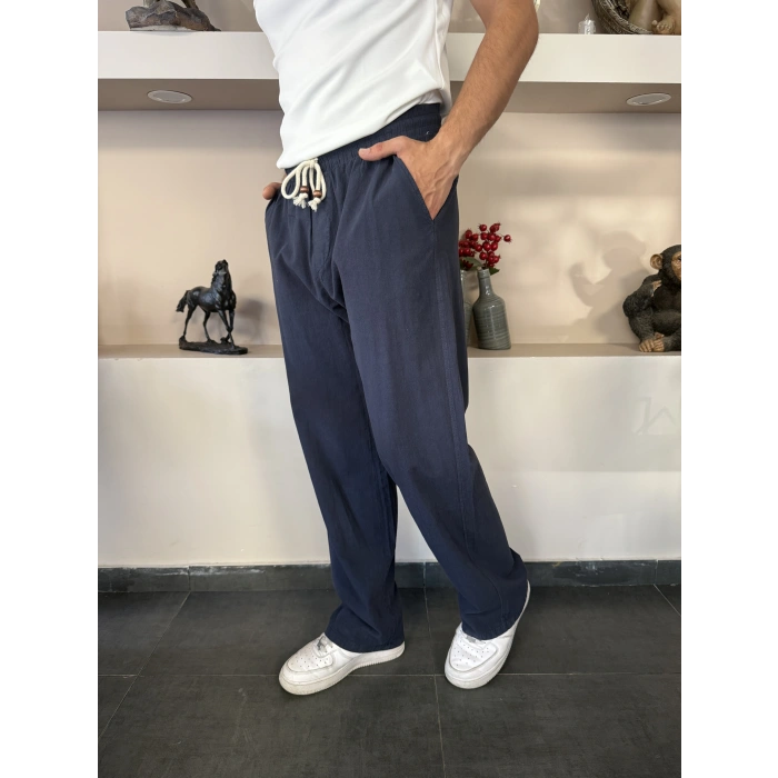 Baggy Keten Basic Pantolon