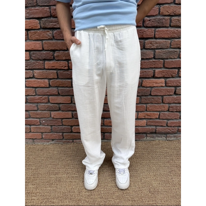 Bel Lastik Basic Mrd Keten Pantolon