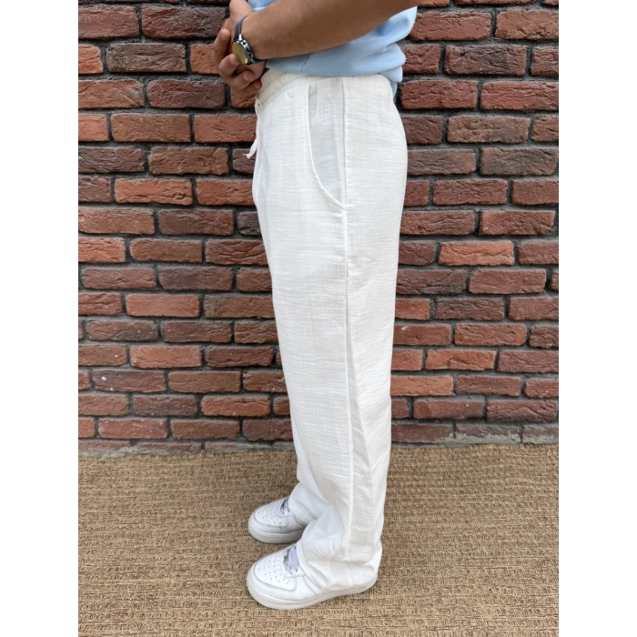 Bel Lastik Basic Mrd Keten Pantolon