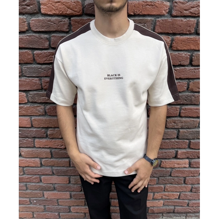 Black İs Baskı Detay Tshirt